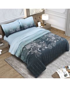 600 Thread Count Emerald Bedding King Size Bedsheet 2.75Mtr. X 2.75 Mtr. & 2 P. Cover 45Cm X 68Cm