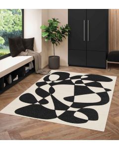 Sfynx Abstract Carpet Charcoal Grey