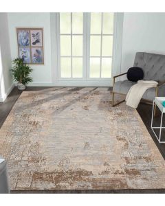 Abby Abstract Modern Carpet Grey Silver