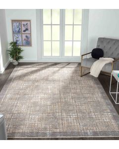 Abby Scribbled Abstract Carpet D.Grey