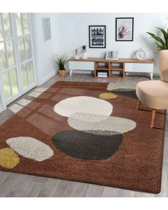 Royal Nomadic Modern Abstract Carpet Brown and Black