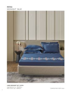 D'Decor Large Bedsheet with 2 Pillow Covers - MIDNIGHT BLUE- BSE066 (Pack of 1)