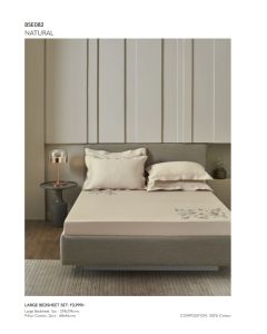 D'Decor Large Bedsheet with 2 Pillow Covers - NATURAL- BSE082 (Pack of 1)