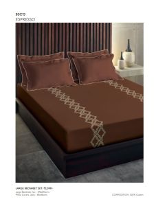 D'Decor Large Bedsheet with 2 Pillow Covers - ESPRESSO- BSC13 (Pack of 1)