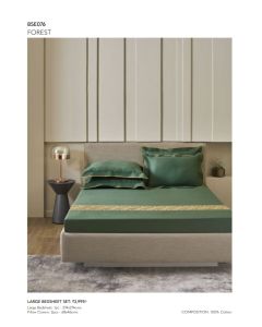 D'Decor Large Bedsheet with 2 Pillow Covers - FOREST- BSE076 (Pack of 1)