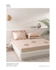 D'Decor Large Bedsheet with 2 Pillow Covers - WHEAT- BSE051 (Pack of 1)