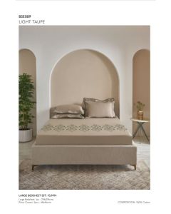 D'Decor Large Bedsheet with 2 Pillow Covers - LIGHT TAUPE- BSE089 (Pack of 1)